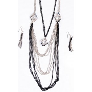Black & Silver Chain Pendant